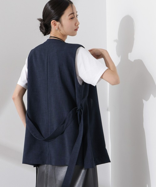 ナノユニバース　ジレ セール】多機能素材ジレ(セットアップ可)（ノーカラージャケット
