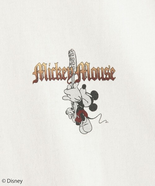 MICKEY MOUSE（ミッキーマウス）の「MICKEY（ミッキー）/ヴィンテージライクTシャツ（Tシャツ/カットソー・メンズ・その他2/その他1/ダークグレー/オフホワイト・S/M/L/XL）」の18枚目の写真