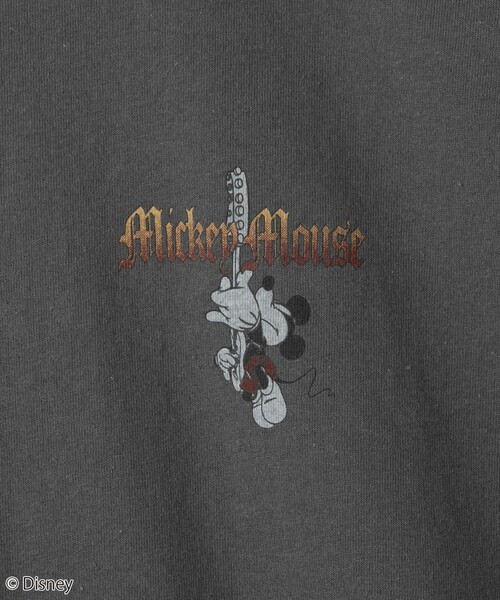 MICKEY MOUSE（ミッキーマウス）の「MICKEY（ミッキー）/ヴィンテージライクTシャツ（Tシャツ/カットソー・メンズ・その他2/その他1/ダークグレー/オフホワイト・S/M/L/XL）」の14枚目の写真