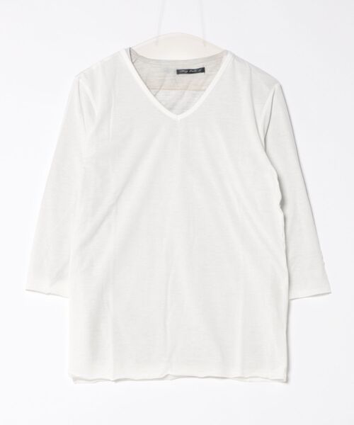 ARCHIVER(アーカイバ)の「【RS】アンサンブルVネック7分袖Tシャツ(Tシャツ/カットソー・レディース・ホワイト・LARGE/X-LARGE/MEDIUM)」の1枚目の写真