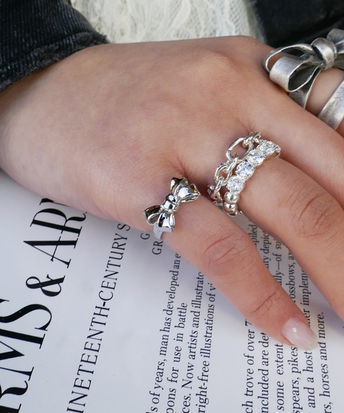 LOVE BY e.m. （ラブバイイーエム）の「プチリボンピンキー/25SS/レディース（リング・メンズ・シルバー/ゴールド/ブラック・3/5）」の21枚目の写真