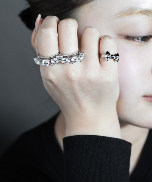 LOVE BY e.m. （ラブバイイーエム）の「プチリボンピンキー/25SS/レディース（リング・メンズ・シルバー/ゴールド/ブラック・3/5）」の12枚目の写真