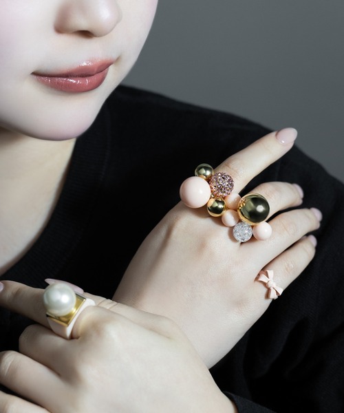 LOVE BY e.m. （ラブバイイーエム）の「プチリボンピンキー/25SS/レディース（リング・メンズ・シルバー/ゴールド/ブラック・3/5）」の9枚目の写真