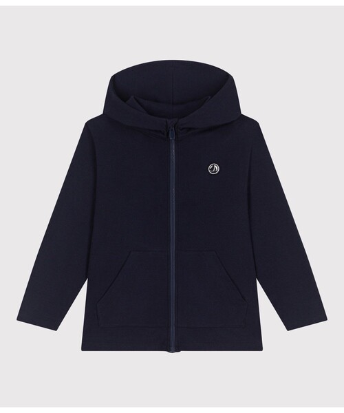 PETIT BATEAU(プチバトー)の「ジップアップパーカ(パーカー・キッズ・ネイビー・6YEAR/10YEAR/8YEAR/12YEAR)」の1枚目の写真