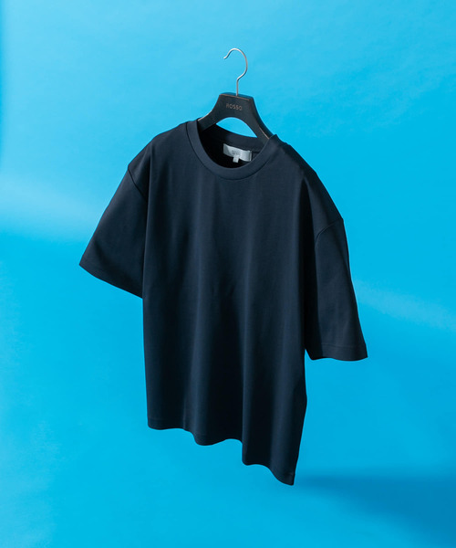 URBAN RESEARCH ROSSO MEN(アーバンリサーチロッソメン)の「『XLサイズあり』『UR TECH』防汚加工 リラックスクルーネックTシャツ(Tシャツ/カットソー・メンズ・ホワイト/ブラック/ネイビー/ライトグレー・MEDIUM/LARGE/X-LARGE/SMALL)」の4枚目の写真