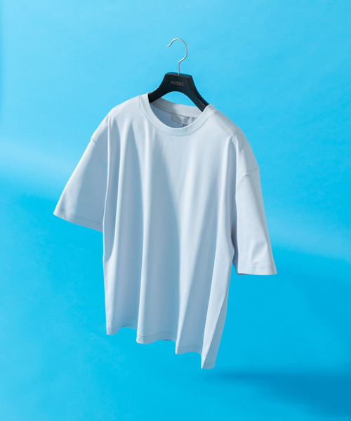 URBAN RESEARCH ROSSO MEN(アーバンリサーチロッソメン)の「『XLサイズあり』『UR TECH』防汚加工 リラックスクルーネックTシャツ(Tシャツ/カットソー・メンズ・ホワイト/ブラック/ネイビー/ライトグレー・MEDIUM/LARGE/X-LARGE/SMALL)」の3枚目の写真