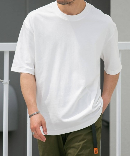 URBAN RESEARCH ROSSO MEN(アーバンリサーチロッソメン)の「『XLサイズあり』『UR TECH』防汚加工 リラックスクルーネックTシャツ(Tシャツ/カットソー・メンズ・ホワイト/ブラック/ネイビー/ライトグレー・MEDIUM/LARGE/X-LARGE/SMALL)」の14枚目の写真