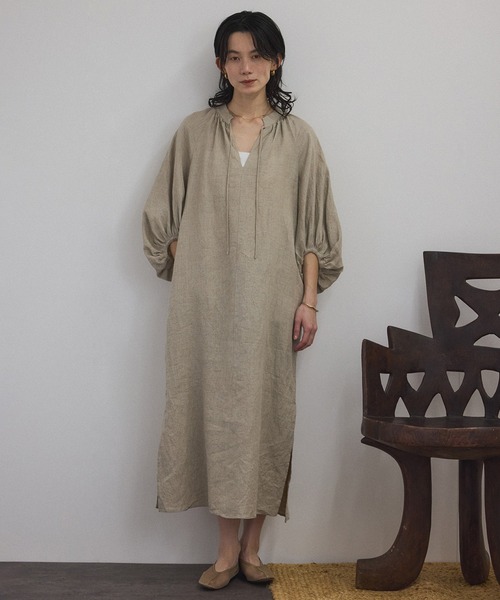 【WEB限定】ヨーロピアンフラックスリネンワンピース