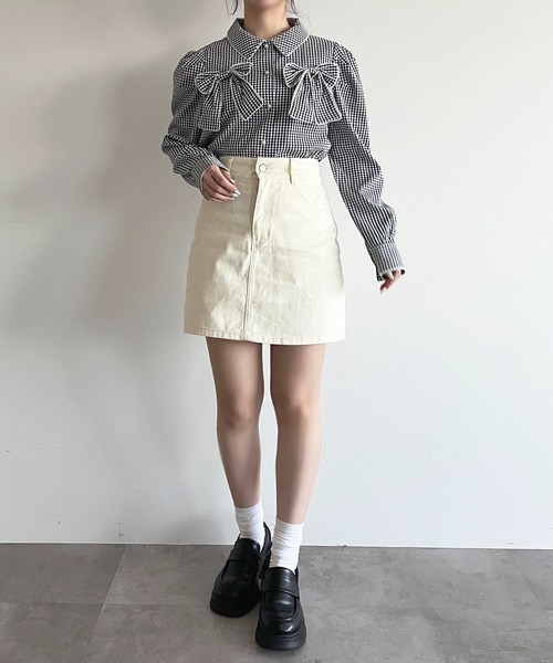 【大人のリラクシーコーデ♪】CHANEL ミニスカート デニム 6色展開】デニムミニスカート(デニムスカート)|apres jour
