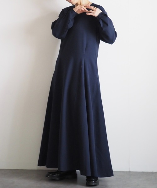 リネンライクフレアーワンピース（ワンピース）｜ANIECA