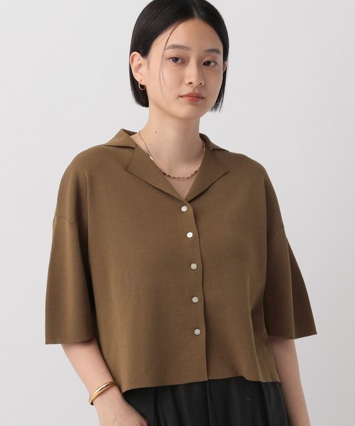 A part by（アパートバイ）の「【UVカット・接触冷感 WEB限定】カイキンショートニットカーディガン（カーディガン/ボレロ・レディース・ライトグリーン/アイボリー/チャコールグレー/ライトブラウン・FREE）」の5枚目の写真