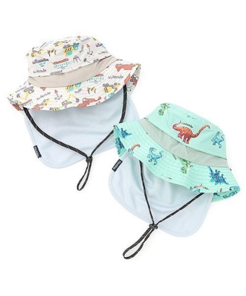 kladskap（クレードスコープ）の「総柄アウトドアハット（キャップ・キッズ・エメラルド/ベージュ・L(54-56cm)/51-53cm/S(48-50cm)）」の5枚目の写真