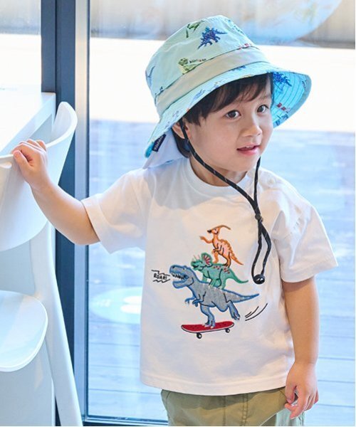 kladskap（クレードスコープ）の「総柄アウトドアハット（キャップ・キッズ・エメラルド/ベージュ・L(54-56cm)/51-53cm/S(48-50cm)）」の10枚目の写真