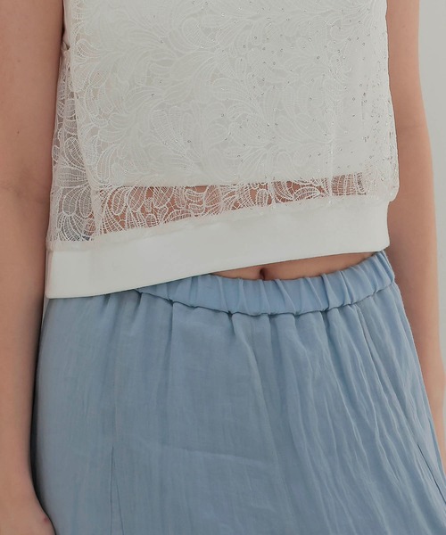DRESSLAVE(ドレスレイブ)の「sheer linen winkle skirt(シアーリネンウィンクルスカート)(スカート・レディース・ベージュ/ブルー・38)」の5枚目の写真
