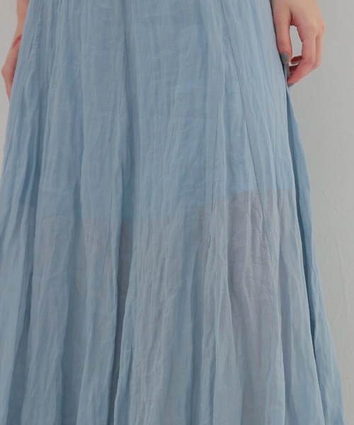 DRESSLAVE(ドレスレイブ)の「sheer linen winkle skirt(シアーリネンウィンクルスカート)(スカート・レディース・ベージュ/ブルー・38)」の7枚目の写真