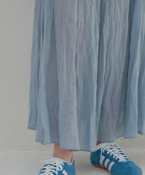 DRESSLAVE(ドレスレイブ)の「sheer linen winkle skirt(シアーリネンウィンクルスカート)(スカート・レディース・ベージュ/ブルー・38)」の8枚目の写真