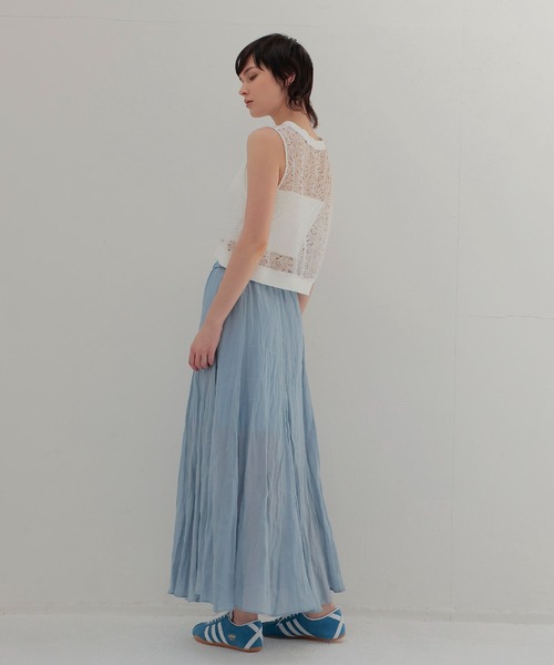DRESSLAVE(ドレスレイブ)の「sheer linen winkle skirt(シアーリネンウィンクルスカート)(スカート・レディース・ベージュ/ブルー・38)」の10枚目の写真