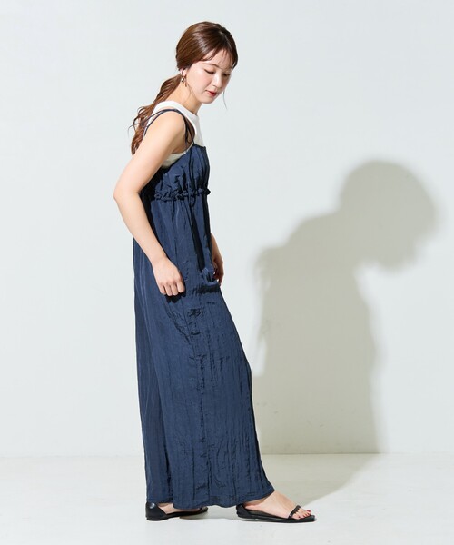 FREAK'S STORE（フリークスストア）の「限定展開 ワッシャー 加工 フリル ボリューム サロペット（サロペット/オーバーオール・レディース・ブラック/ネイビー/グリーン/ブラウン・MEDIUM/SMALL）」の22枚目の写真