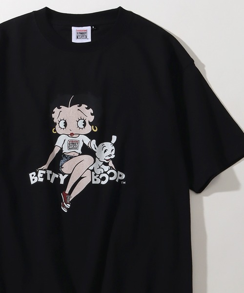 VISION STREET WEAR(ヴィジョンストリートウェア)の「【VISION STREET WEAR/ヴィジョンストリートウェア】×【BETTY BOOP/べティブ-プ】グラフィックプリント 半袖Tシャツ(Tシャツ/カットソー・メンズ・チャコール/ブラック系1/ホワイト系2/レッド系1/ホワイト系1/ホワイト系3・S/LL/L/M)」の1枚目の写真