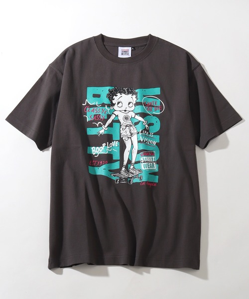 VISION STREET WEAR(ヴィジョンストリートウェア)の「【VISION STREET WEAR/ヴィジョンストリートウェア】×【BETTY BOOP/べティブ-プ】グラフィックプリント 半袖Tシャツ(Tシャツ/カットソー・メンズ・チャコール/ブラック系1/ホワイト系2/レッド系1/ホワイト系1/ホワイト系3・S/LL/L/M)」の16枚目の写真