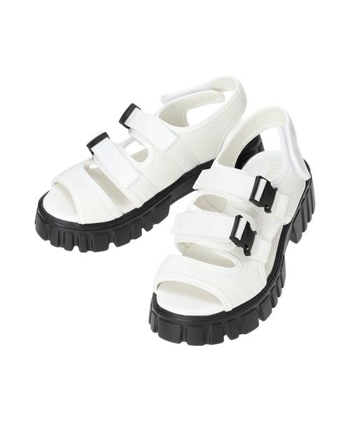 ehka sopo（エヘカソポ）の「スポーツサンダル（サンダル・レディース・グレー/オフホワイト/ブラック・L/M）」の8枚目の写真