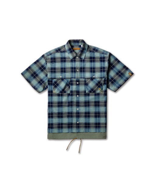 Timberland（ティンバーランド）の「Timberland TOKYO DESIGN COLLECTIVE SS Plaid Shirts（ティンバーランド TDC 半袖 プレイド シャツ）（Tシャツ/カットソー・メンズ・ダークブルー/ブルー系・MEDIUM/LARGE/X-LARGE/SMALL）」の2枚目の写真
