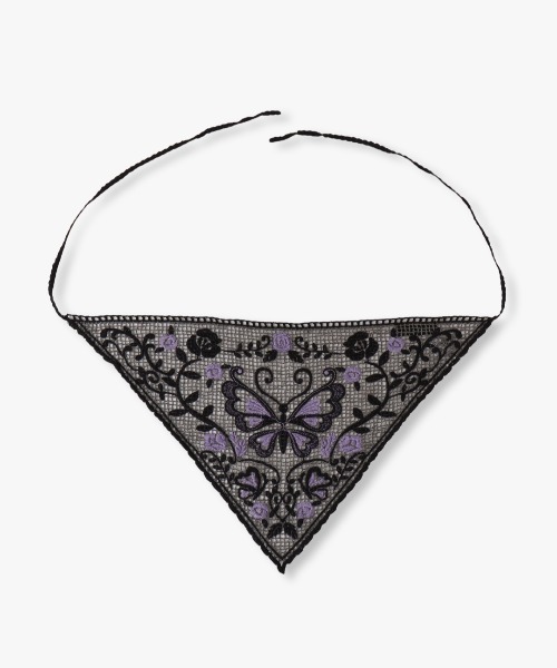 ANNA SUI（アナスイ）の「コットン三角ニットレースストール