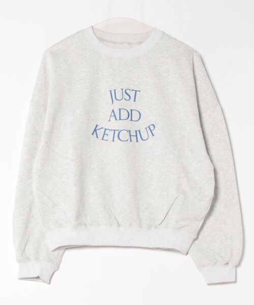Catchup（ケチャップ）の「【Catchup】Catchup プリントスウェットトップス（大人サイズ）（Tシャツ/カットソー・レディース・インディゴブルー/モスグリーン/シルバー/レッド・XL/S/M/L）」の4枚目の写真