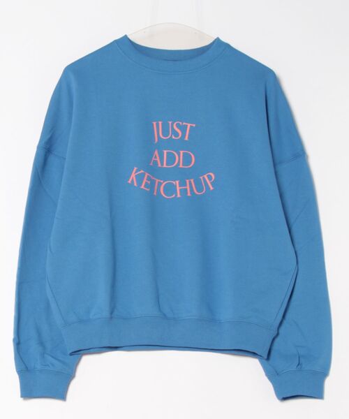 Catchup（ケチャップ）の「【Catchup】Catchup プリントスウェットトップス（大人サイズ）（Tシャツ/カットソー・レディース・インディゴブルー/モスグリーン/シルバー/レッド・XL/S/M/L）」の2枚目の写真