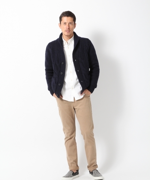 GLOBAL WORK(グローバルワーク)の「【一部店舗限定】ハンドニットショールカーデ/568281(カーディガン/ボレロ・メンズ・ネイビー/グレー・X-LARGE/LARGE/MEDIUM/SMALL)」の6枚目の写真