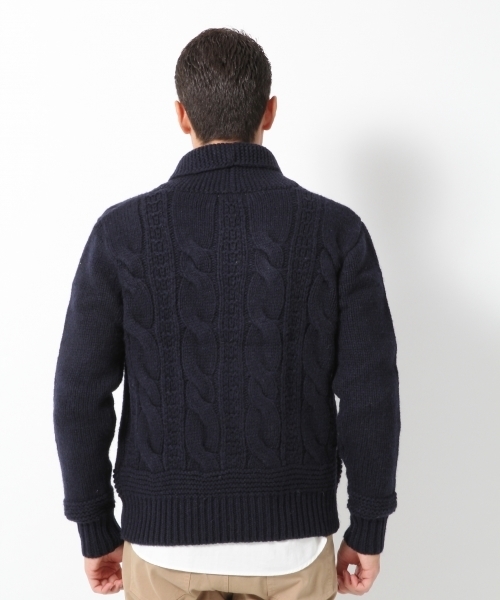 GLOBAL WORK(グローバルワーク)の「【一部店舗限定】ハンドニットショールカーデ/568281(カーディガン/ボレロ・メンズ・ネイビー/グレー・X-LARGE/LARGE/MEDIUM/SMALL)」の12枚目の写真