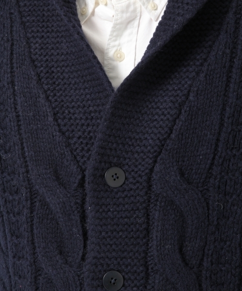 GLOBAL WORK(グローバルワーク)の「【一部店舗限定】ハンドニットショールカーデ/568281(カーディガン/ボレロ・メンズ・ネイビー/グレー・X-LARGE/LARGE/MEDIUM/SMALL)」の13枚目の写真