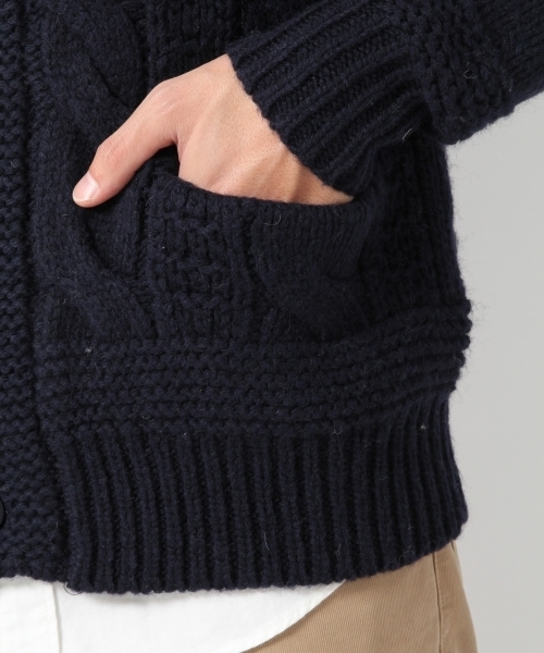 GLOBAL WORK(グローバルワーク)の「【一部店舗限定】ハンドニットショールカーデ/568281(カーディガン/ボレロ・メンズ・ネイビー/グレー・X-LARGE/LARGE/MEDIUM/SMALL)」の16枚目の写真