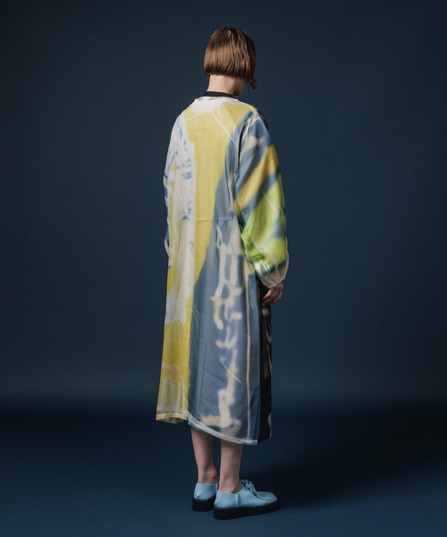 NON TOKYO（ノントーキョー）の「DIRECT PRINT SHEER ONE-PIECE（ワンピース・レディース・イエロー系/ホワイト系・FREE）」の4枚目の写真