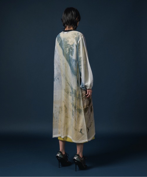 NON TOKYO（ノントーキョー）の「DIRECT PRINT SHEER ONE-PIECE（ワンピース・レディース・イエロー系/ホワイト系・FREE）」の6枚目の写真