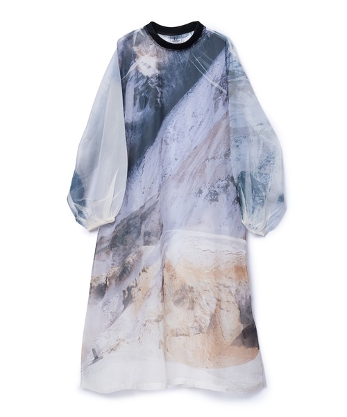 NON TOKYO（ノントーキョー）の「DIRECT PRINT SHEER ONE-PIECE（ワンピース・レディース・イエロー系/ホワイト系・FREE）」の7枚目の写真