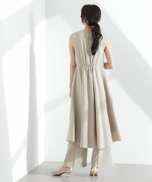 NANO universe(ナノユニバース)の「メランジドライ ベルト付きVネックワンピース(ワンピース・レディース・ライトブルー/ブラック/ライトベージュ・S/M)」の10枚目の写真