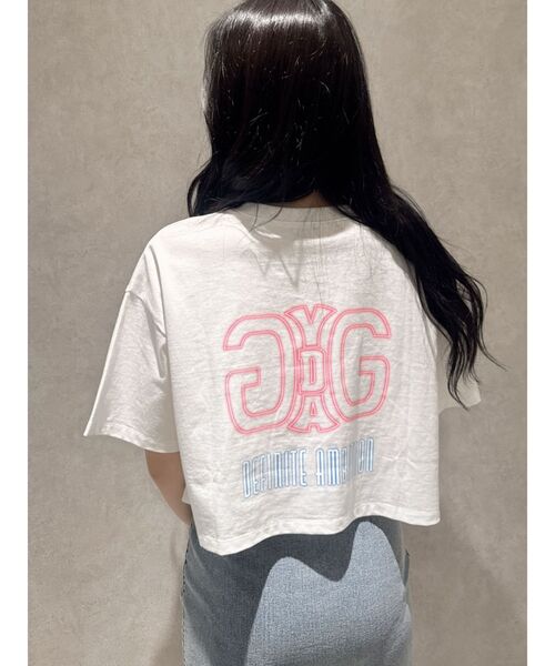 GYDA（ジェイダ）の「Symmetry GYDA NEON ショートTシャツ（Tシャツ/カットソー・レディース・ブラック/オフホワイト・FREE）」の2枚目の写真