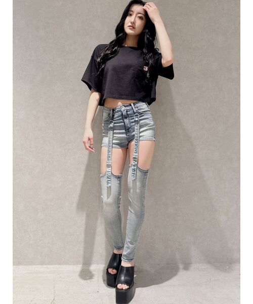 GYDA（ジェイダ）の「Symmetry GYDA NEON ショートTシャツ（Tシャツ/カットソー・レディース・ブラック/オフホワイト・FREE）」の21枚目の写真