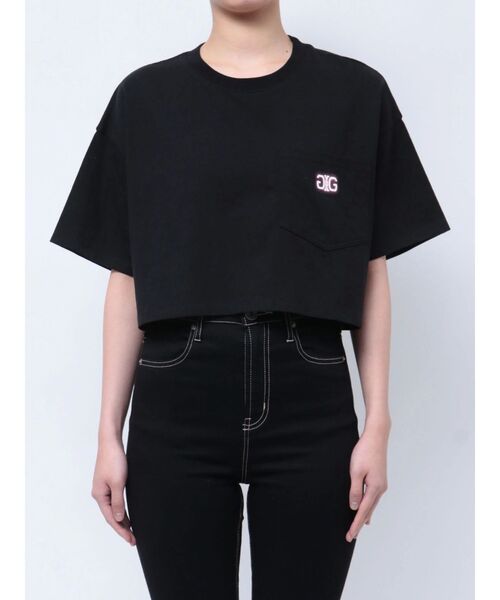 GYDA（ジェイダ）の「Symmetry GYDA NEON ショートTシャツ（Tシャツ/カットソー・レディース・ブラック/オフホワイト・FREE）」の3枚目の写真