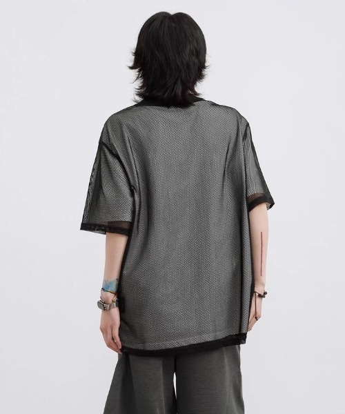 FreeZone（フリーゾーン）の「メッシュ半袖Tシャツ（Tシャツ/カットソー・メンズ・ホワイト/グリーン/ブルー/ブラック・F）」の13枚目の写真