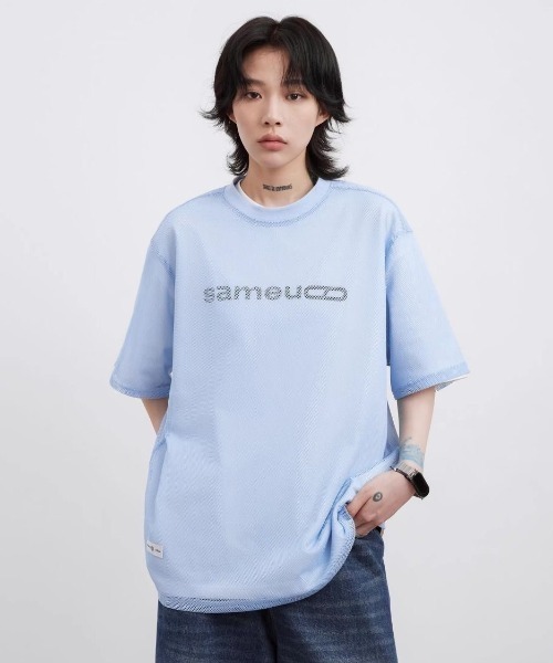 FreeZone（フリーゾーン）の「メッシュ半袖Tシャツ（Tシャツ/カットソー・メンズ・ホワイト/グリーン/ブルー/ブラック・F）」の16枚目の写真