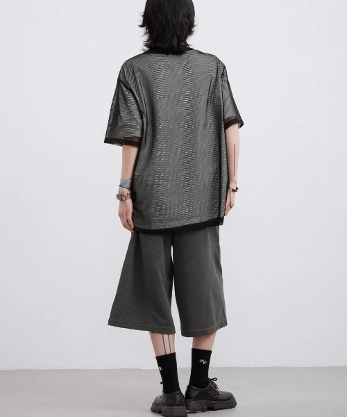 FreeZone（フリーゾーン）の「メッシュ半袖Tシャツ（Tシャツ/カットソー・メンズ・ホワイト/グリーン/ブルー/ブラック・F）」の17枚目の写真