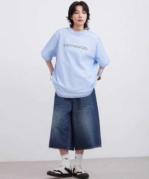 FreeZone（フリーゾーン）の「メッシュ半袖Tシャツ（Tシャツ/カットソー・メンズ・ホワイト/グリーン/ブルー/ブラック・F）」の18枚目の写真
