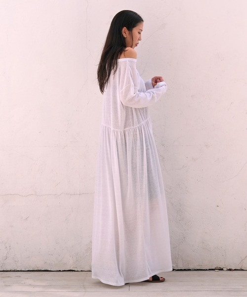 AKTE（アクテ）の「リラックスカットソーワンピース（ワンピース・レディース・ホワイト/ブラック/ブラウン・TALL/FREE）」の20枚目の写真