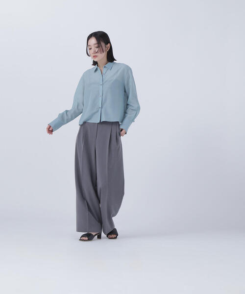 セール】＜骨格ナチュラル＞ツータックワイドパンツ（その他