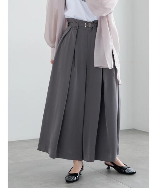 Te chichi（テチチ）の「スムースツイルタックフレアガウチョ（その他パンツ・レディース・カーキ/チャコールグレー/オフホワイト・F）」の11枚目の写真