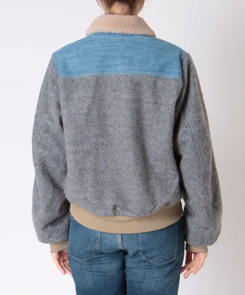 blanc basque（ブランバスク）の「デニム×ジャージーブルゾン（ブルゾン・レディース・ブルー・38）」の6枚目の写真