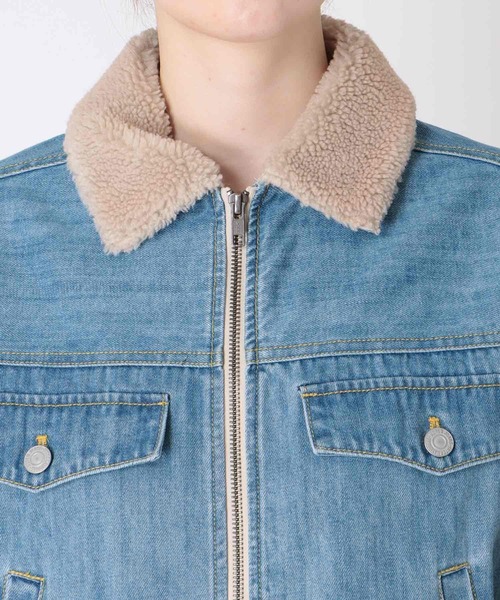 blanc basque（ブランバスク）の「デニム×ジャージーブルゾン（ブルゾン・レディース・ブルー・38）」の7枚目の写真