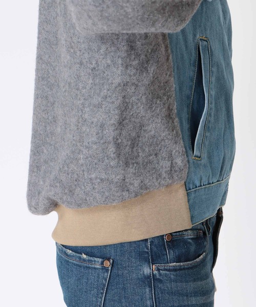 blanc basque（ブランバスク）の「デニム×ジャージーブルゾン（ブルゾン・レディース・ブルー・38）」の12枚目の写真